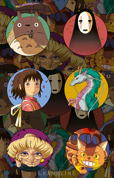 Ghibli design digital illustration movie