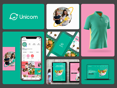 Unicom - Food Recipe App brand app brand branding design food graphic design logo recipe ui