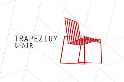 Trapezium - geometric steel chair design 3d design design furniture furniture design industrial design