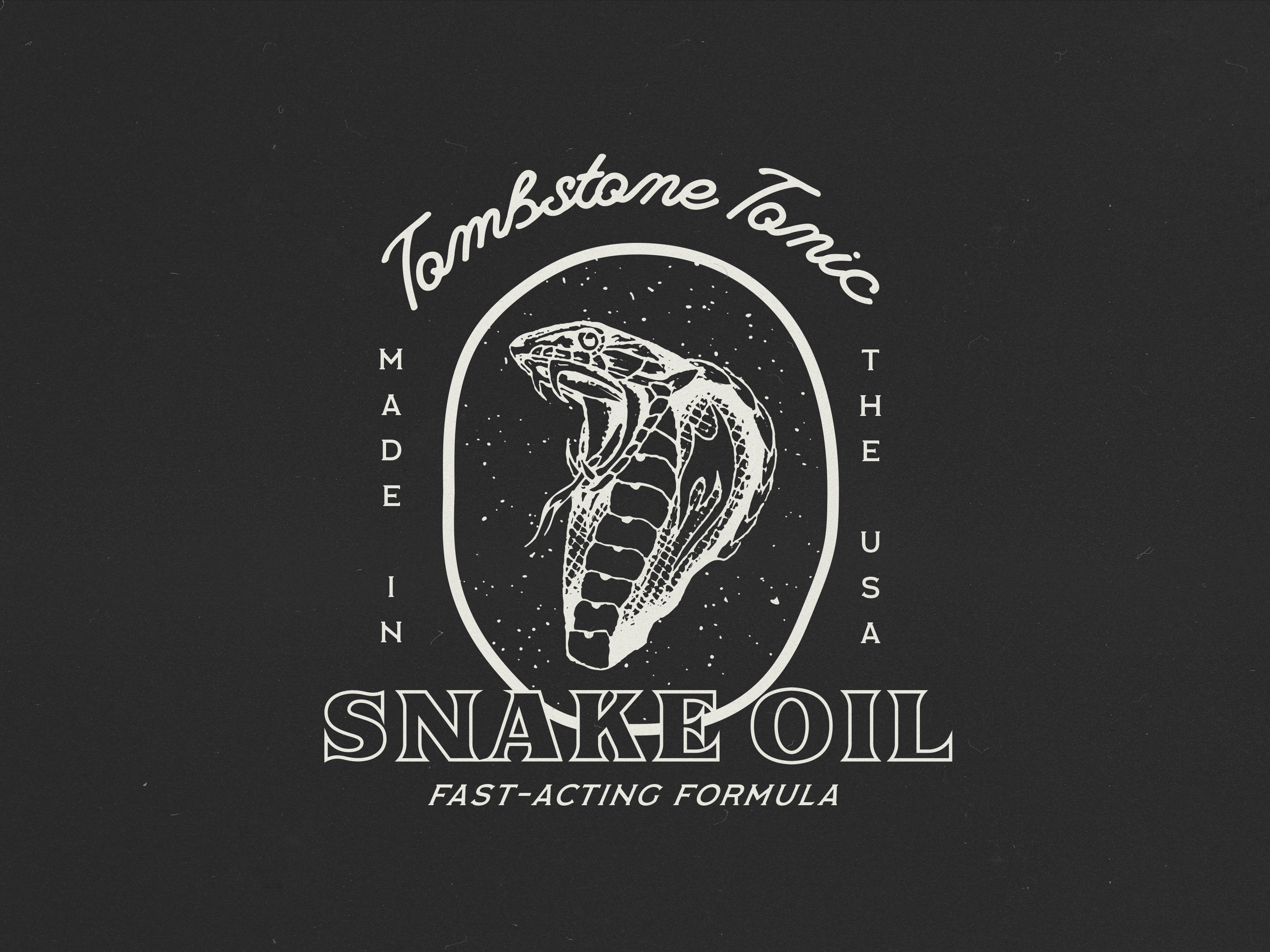 Tombstone Tonic album art badge design badges design illustration merch outdoors tshirt typography vector western