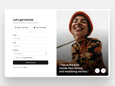 Sign in — SaaS log in product design sign in sign up ui
