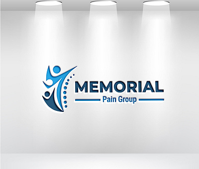 Memorial Pain Group Logo 3d ado adobe illustrator design graphic design illustration logo polygon logo