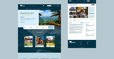 Fresh Look of an Booking Service TARA.RS app design graphic design landing page product design ui ux web web design website