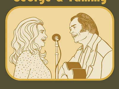 George Jones & Tammy Wynette graphic for a T-Shirt. design graphic design illustration