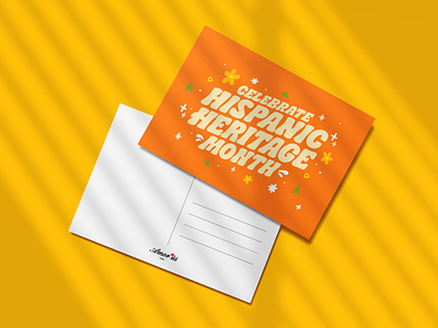 Hispanic Heritage Month - Amor Us amorus branding design illustration lettering postal postcard