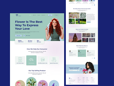 It's a landing page design for flower sale creative responsive design creative uiux design landing page landing page design landing page interface design landing page uiux responsive design responsive design for website uiux design user experience design user interface design web design website website interface design website ui website uiux website user interface design