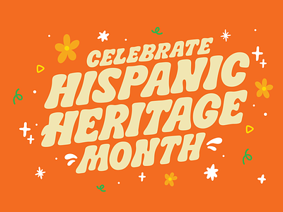Hispanic Heritage Month amorus design graphic design heritage hispanic hispanicheritagemonth lettering postal postcard type typography