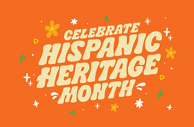 Hispanic Heritage Month amorus design graphic design heritage hispanic hispanicheritagemonth lettering postal postcard type typography