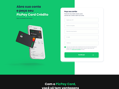 Pic Pay | Landing Page banck landing page pay ui