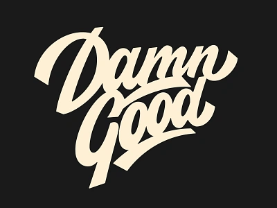 Damn Good Script damn damn good good lettering ligature logo logotype script type typography wells wells collins wells collins design wordmark