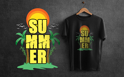 Summer T-shirt Design branding design graphic design illustration summer summer t shirt design t shirt design typography