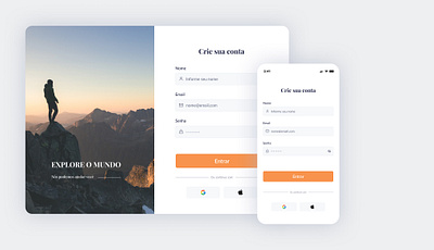 Crie sua conta • Desktop + Mobile