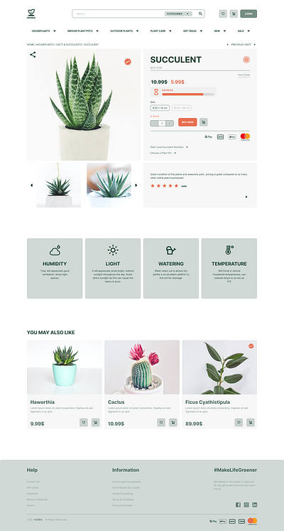 Plant Ecommerce branding design illustration logo typography ui ux