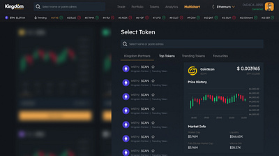 Kingdom App - Multi Chart Select crypto design dex exchange figma kingdom token ui