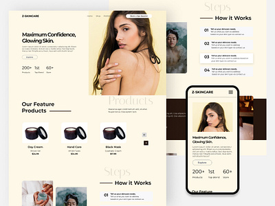 Website Design Concept For a Beauty Brand beauty beauty brand cream design skincare skincare website spa ui ux web ui website