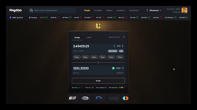 Kingdom App - Welcome animation crypto design dex exchange figma kingdom token video