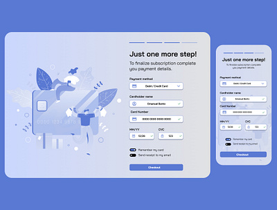 Credit Card Checkout - DAILY UI #002 app dailyui dailyui002 dailyuichallenge graphic design illustration ui vector