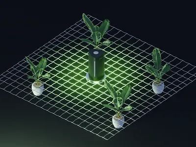 Ganja Grid 3d ganja grid hemp modelling plants vibration