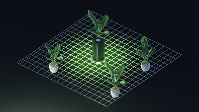 Ganja Grid 3d ganja grid hemp modelling plants vibration