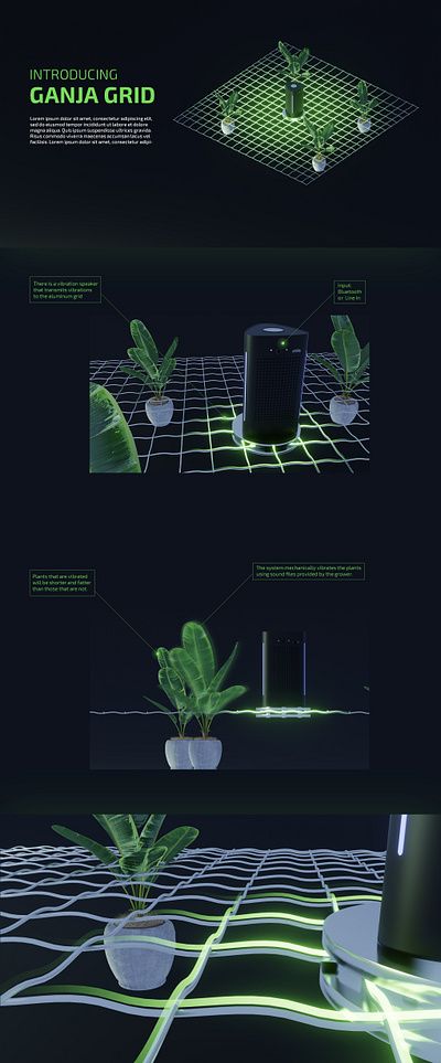 Ganja Grid Presentation 3d aftereffects ganjagrid hemp plant plants vibration