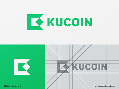 Kucoin - logo redesign concept abstract logo brand design branding coin logo creative logo designs crypto crypto exchange icon letter c logo letter k logo letter mark logo logo logo design logo design concept logo design grid logotype minimalist logo modern logo negative space logo typography