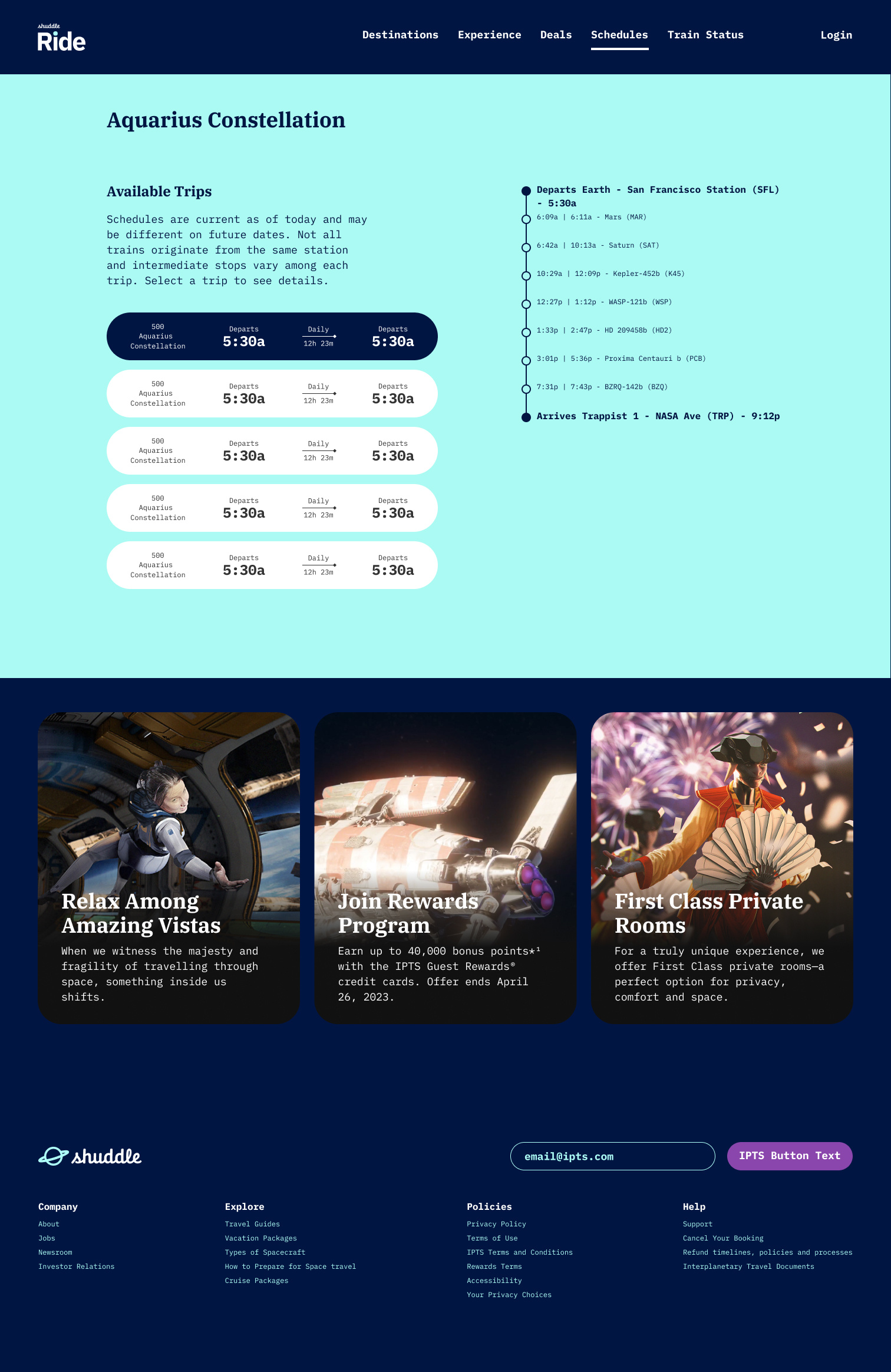 Shuddle Ride Redesign Screenshot