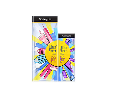 Neutrogena Suncare Limited Edition art direction graphic design illustration packaging design print production