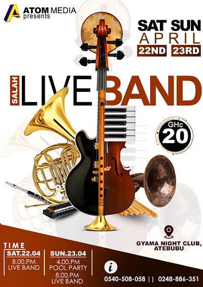Live Band Flyer design graphic design