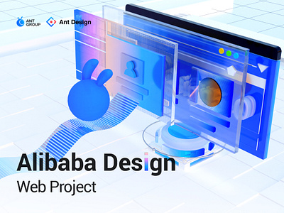 Alibaba webpage cover design icon logo ui