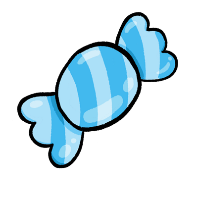 Blue candy blue candy cartoon cute