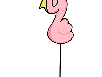 Flamingo bird cartoon cute flamingo