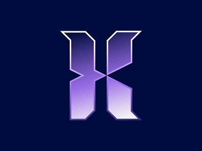 36 Days of Type - K 36 days of type k letter logo metallic minimalist purple sharp type