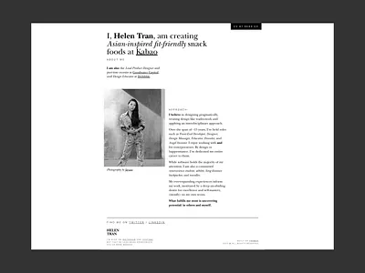 V13.0 Portfolio Homepage clean design landing page layout minimal portfolio typography website