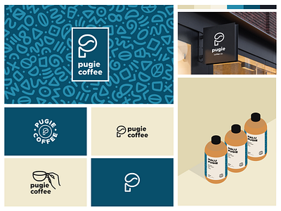 Coffee Shop Logo Branding - Pugie Coffee branding coffee coffee shop logo