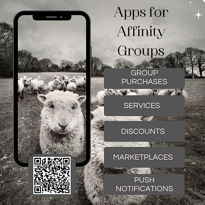 APPS FOR COMUNITIES - AFFINITY GROUPS affordable android and appel app illustration notification push online store