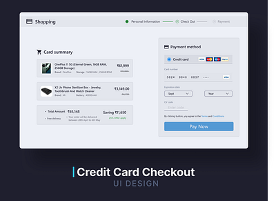 Credit Card Checkout UI Design - #checkout#creditcard creditcard check out design figma graphic design purchase ui ui website ui