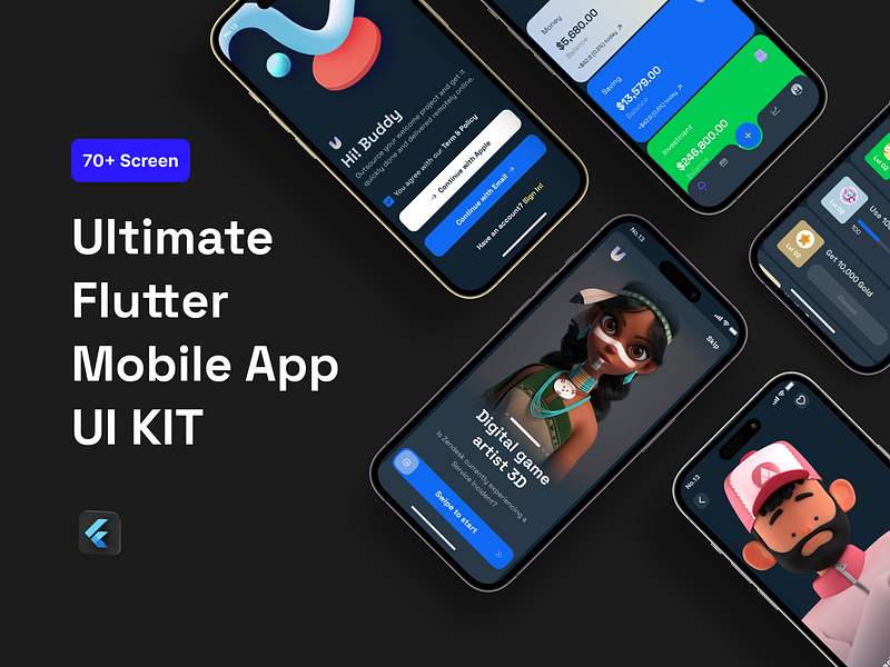Ultimate Darkmode UI KIT app darkmode design flutter ios kit mobile reactnative template ui ultimate