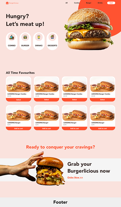 Burgerlicious Delivery design ui ux