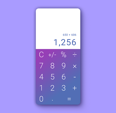 Daily UI 004 | Calculator blue calculator daily ui dailyui dailyui 003 design figma purple ui ux design visual design