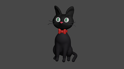 Black Cat 3d blender design