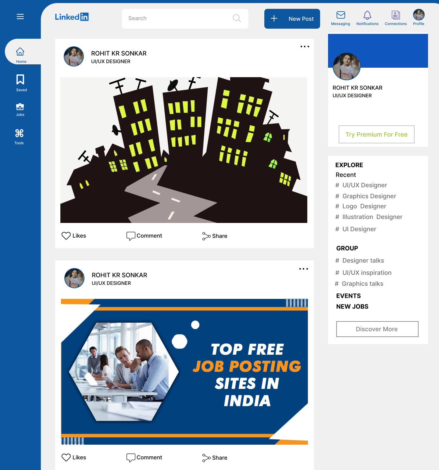 Example of Redesign #LINKED IN#
