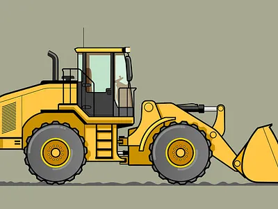 Front loader construction heavy truck build construction design front loader graphic heavy illustration industry loader machine truck vector vehicle yellow