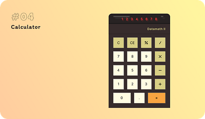 DailyUI #004 Calculator 3d branding calculator clean dailyui design illustration minimal modern numbers retro ui ui design uiux user experience user interface