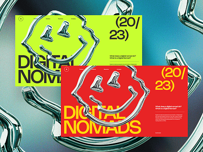 Digital nomads | Hero Screen 3d animation branding cyprus design developer digital nomads dream figma graphic design illustration inspiration spain typography ui ux visual design website