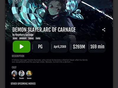 Simple Movie Site Web Design branding design desktopapp movie movies ui ux webdesign