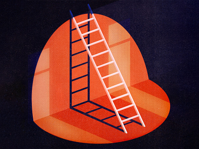 Ladders & Light 36daysoftyoe brushes doabe glow illustration l ladder light lighting muti noise photoshop shadow spotlight stage texture true grit warm yellow