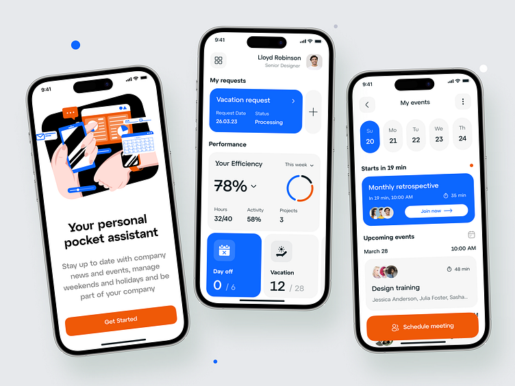 Corporate Portal App: iOS/Android UI by Ronas IT | UI/UX Team on Dribbble