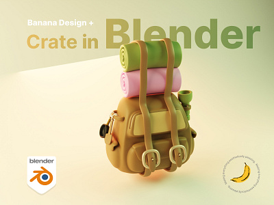 A backpack model practice piece 3d animation backpack blender graphic design ui