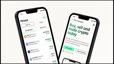 BTC Markets Case Study android app btc case study crypto cryptocurrency design design system exchange finance interface ios minimal mobile mobile app retail ui ux web website
