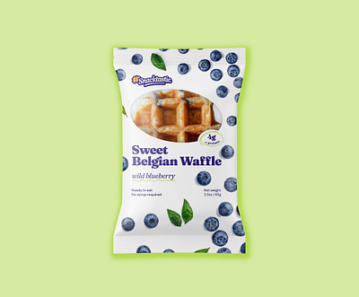 Belgian Waffle packaging design adobe design food packaging vector wrapper